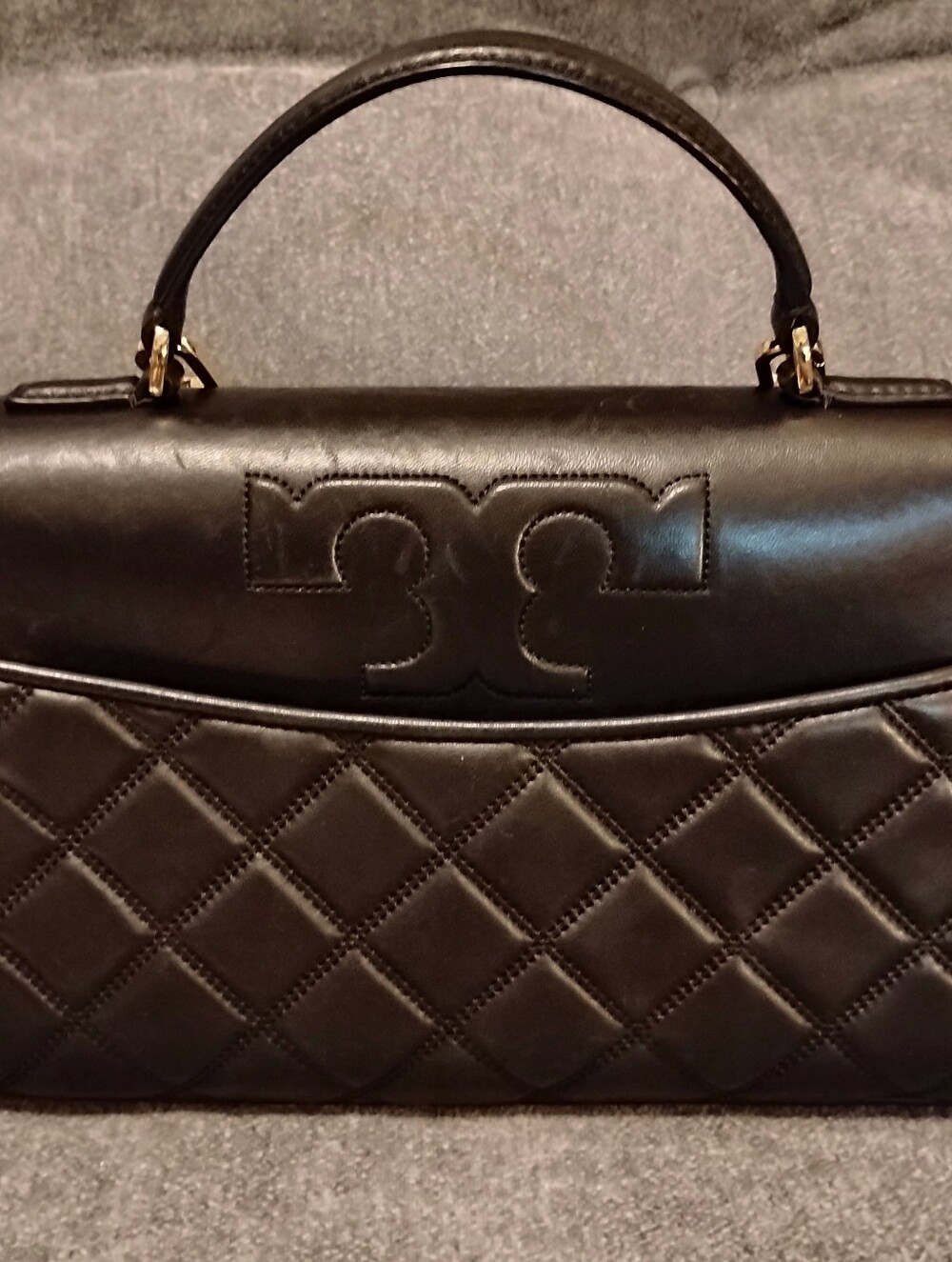 Tory Burch Black Quilted Leather Chain-Shoulder Crossbody - Picture 4 of 16